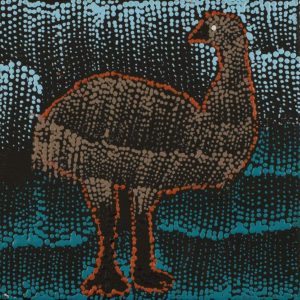 Jurlpu kuja kalu nyinami Yurntumu-wana (Birds that live around Yuendumu) by Warlukurlangu Artists