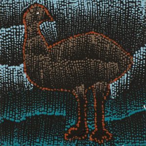Jurlpu kuja kalu nyinami Yurntumu-wana (Birds that live around Yuendumu) by Warlukurlangu Artists