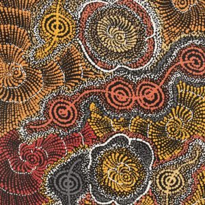 Pamapardu Jukurrpa (Flying Ant Dreaming)  - Warntungurru by Maria Nampijinpa Brown