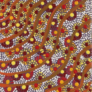 Wanakiji Jukurrpa (Bush Tomato Dreaming) by Warlukurlangu Artists