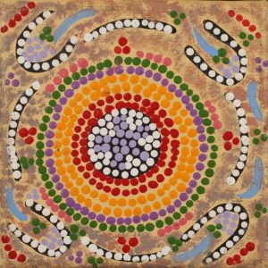 Yarla Jukurrpa (Bush Potato Dreaming) - Cockatoo Creek by Warlukurlangu Artists