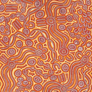 Majardi Jukurrpa (Hairstring Belt/Skirt or Tassel Dreaming) - Mina Mina by Madeleine Napangardi Dixon