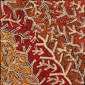 Warlukurlangu Jukurrpa (Fire country Dreaming) by Theo (Faye) Nangala Hudson