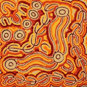 Majardi Jukurrpa (Hairstring Belt/Skirt or Tassel Dreaming) - Mina Mina by Madeleine Napangardi Dixon