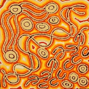 Majardi Jukurrpa (Hairstring Belt/Skirt or Tassel Dreaming) - Mina Mina by Madeleine Napangardi Dixon