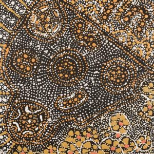 Lukarrara Jukurrpa (Desert Fringe-rush Seed Dreaming) by Hilda Nakamarra Rogers