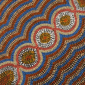 Yarla Jukurrpa (Bush Potato Dreaming) - Cockatoo Creek by Raymond Jupurrurla Leo