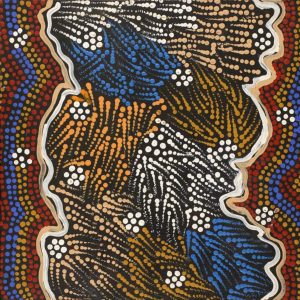 Yarla Jukurrpa (Bush Potato Dreaming) - Cockatoo Creek by Raymond Jupurrurla Leo