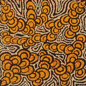 Lukarrara Jukurrpa (Desert Fringe-rush Seed Dreaming) by Melinda Napurrurla Wilson