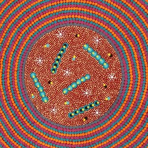 Wanakiji Jukurrpa (Bush Tomato Dreaming) by Jezebel Napanangka Presley