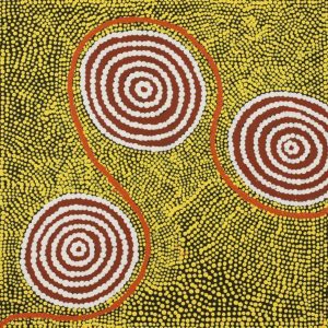 Ngapa Jukurrpa (Water Dreaming)  -  Pirlinyarnu by Ursula Nampijinpa Collins