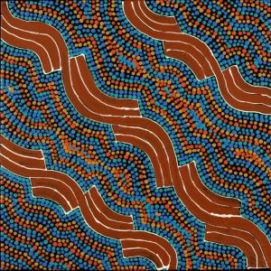 Yarla Jukurrpa (Bush Potato Dreaming) - Cockatoo Creek by Justine Nakamarra Nelson