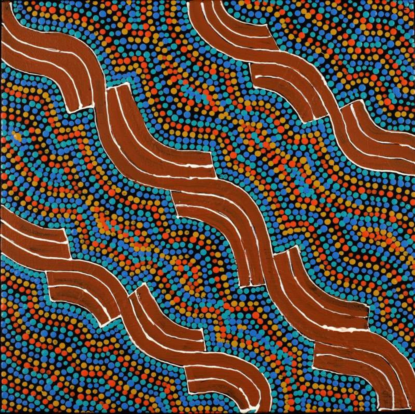 Yarla Jukurrpa (Bush Potato Dreaming) - Cockatoo Creek by Justine Nakamarra Nelson