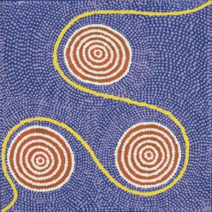 Ngapa Jukurrpa (Water Dreaming)  -  Pirlinyarnu by Ursula Nampijinpa Collins