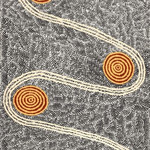 Ngapa Jukurrpa (Water Dreaming)  -  Pirlinyarnu by Ursula Nampijinpa Collins