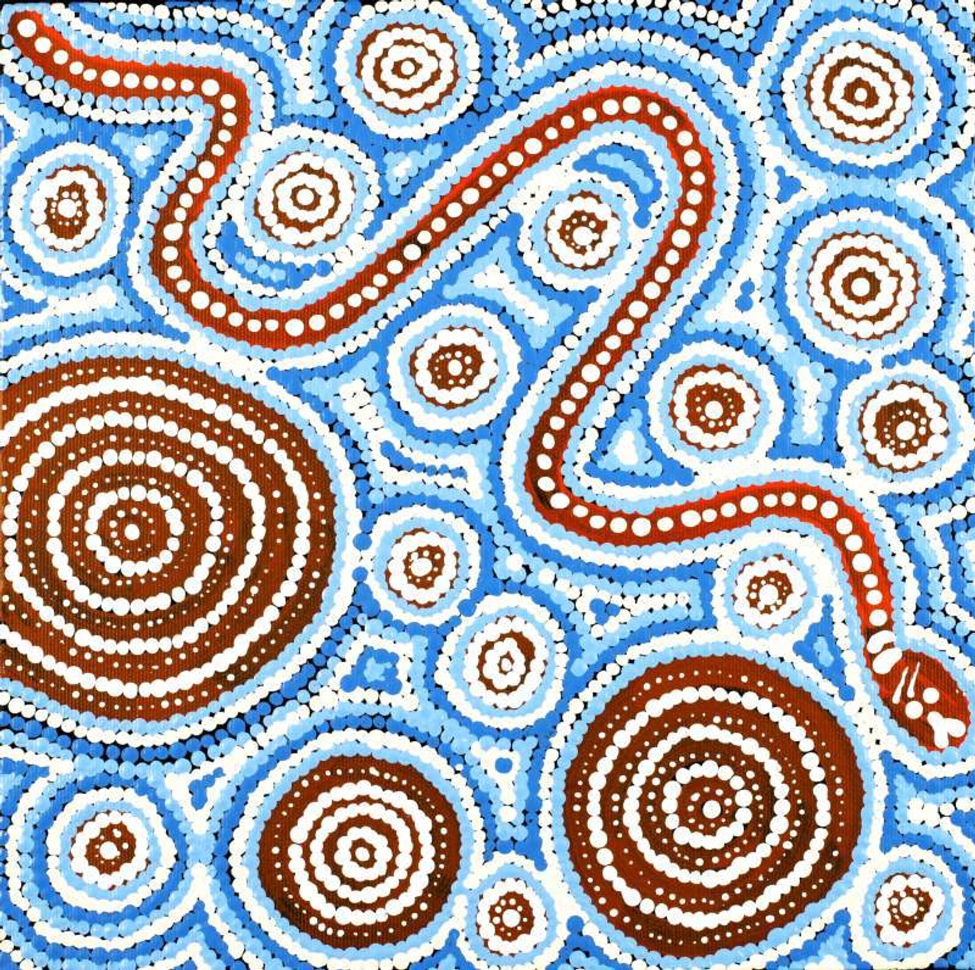 Warna Jukurrpa (Snake Dreaming) by Steven Jakamarra Oldfield