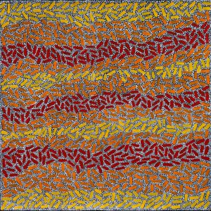 Warlukurlangu Jukurrpa (Fire country Dreaming) by Nathania Nangala Granites