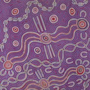 Majardi Jukurrpa (Hairstring Belt/Skirt or Tassel Dreaming) - Mina Mina by Madeleine Napangardi Dixon