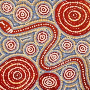 Warna Jukurrpa (Snake Dreaming) by Steven Jakamarra Oldfield
