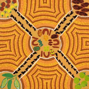 Ngatijirri Jukurrpa (Budgerigar Dreaming) by Julie Napaljarri Kitson