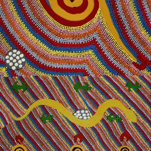 Ngatijirri Jukurrpa (Budgerigar Dreaming) by Julie Napaljarri Kitson