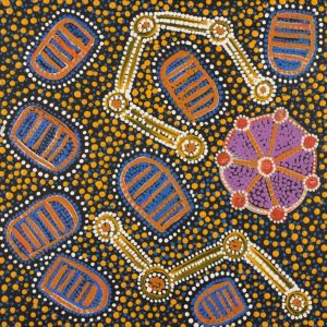 Napaljarri-warnu Jukurrpa (Seven Sisters Dreaming) by Wendy Nungarrayi Brown