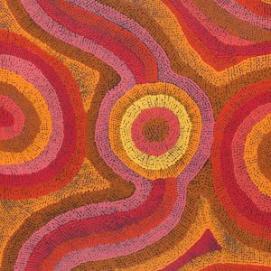 Ngapa Jukurrpa (Water Dreaming)  - Mikanji by Agnes Nampijinpa Brown