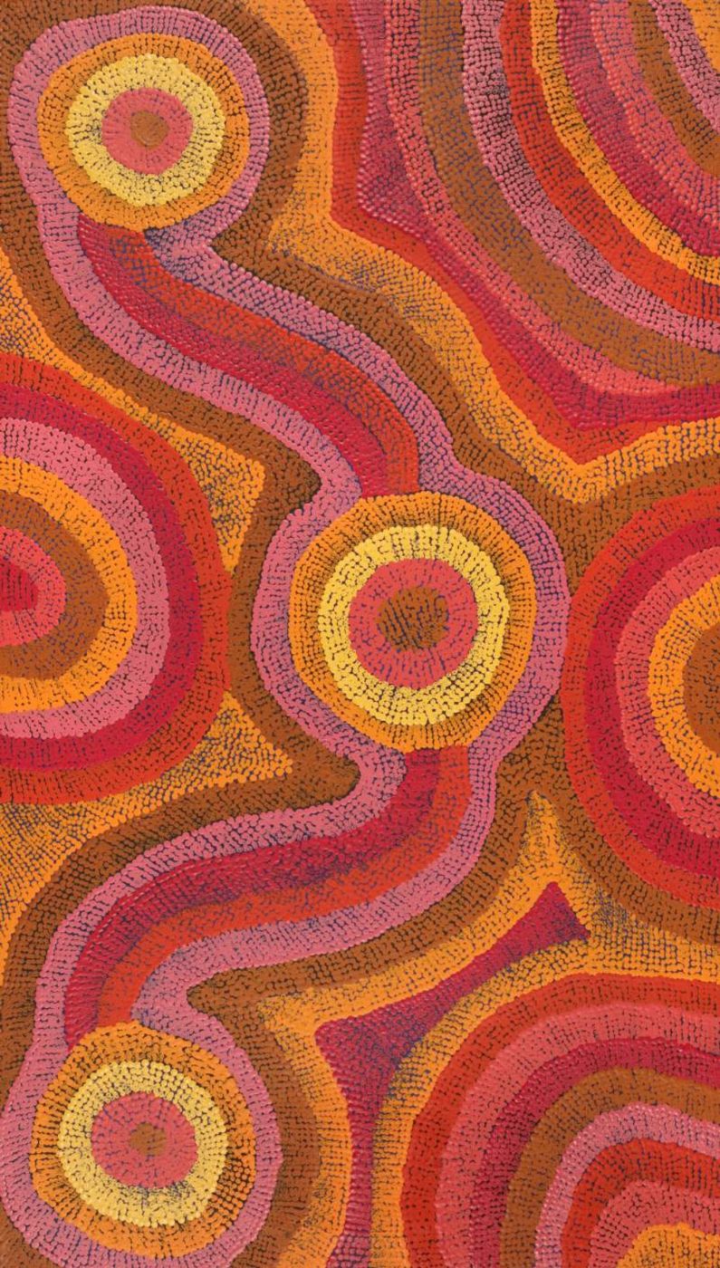 Ngapa Jukurrpa (Water Dreaming)  - Mikanji by Agnes Nampijinpa Brown