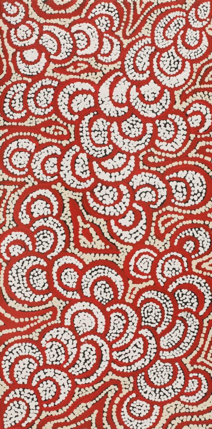 Lukarrara Jukurrpa (Desert Fringe-rush Seed Dreaming) by Melinda Napurrurla Wilson