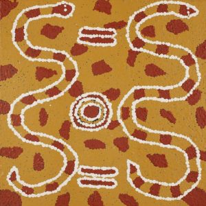 Warna Jukurrpa (Snake Dreaming) by Isaac Jupurrurla White