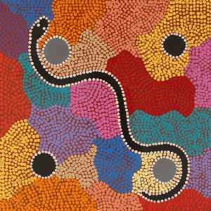 Warna Jukurrpa (Snake Dreaming) by Roderick Japaljarri Wayne