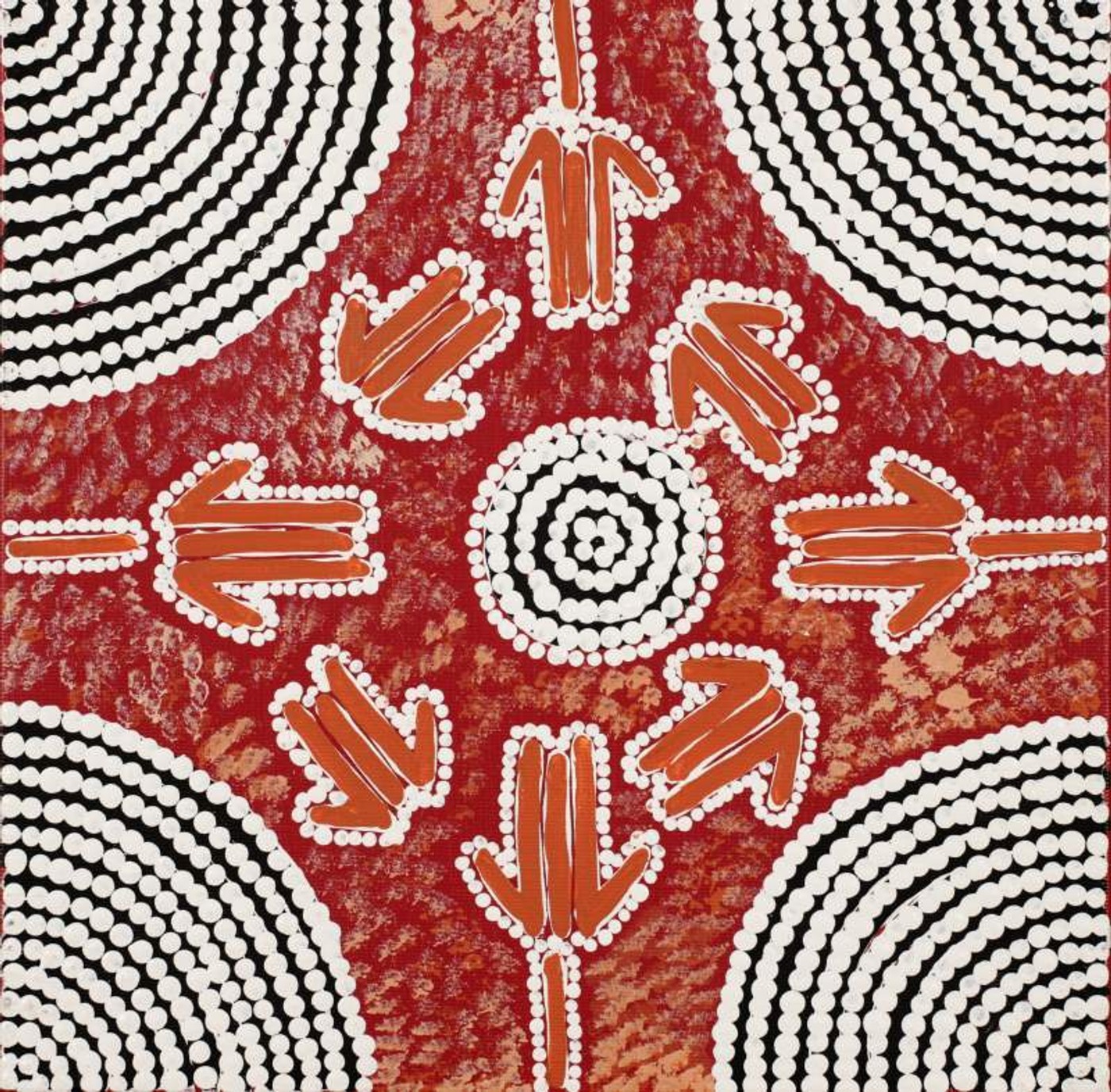 Mala Jukurrpa (Rufous Hare-wallaby Dreaming) by Jereline Nungarrayi Brown