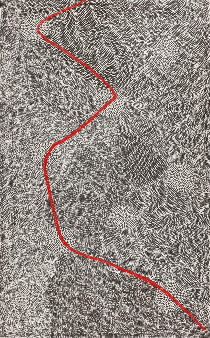 Ngapa Jukurrpa (Water Dreaming) - Pirlinyarnu by Ursula Nampijinpa Collins