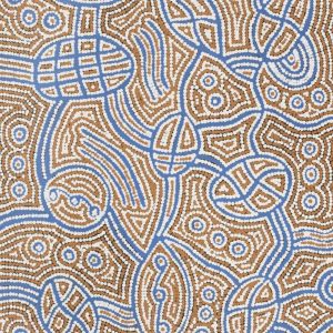 Lukarrara Jukurrpa (Desert Fringe-rush Seed Dreaming) by Gisella Napaljarri Dickson