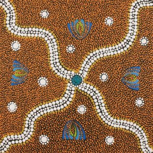 Ngapa Jukurrpa (Water Dreaming)  -  Puyurru by Shekina Nangala Sampson
