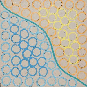 Ngapa Jukurrpa (Water Dreaming)  -  Pirlinyarnu by Ursula Nampijinpa Collins