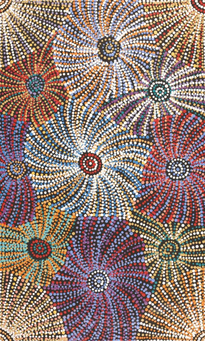 Ngapa Jukurrpa (Water Dreaming) - Puyurru by Evelyn Nangala Robertson