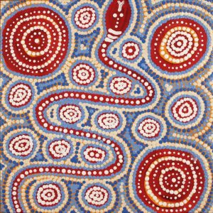 Warna Jukurrpa (Snake Dreaming) by Steven Jakamarra Oldfield
