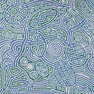 Lukarrara Jukurrpa (Desert Fringe-rush Seed Dreaming) by Gisella Napaljarri Dickson