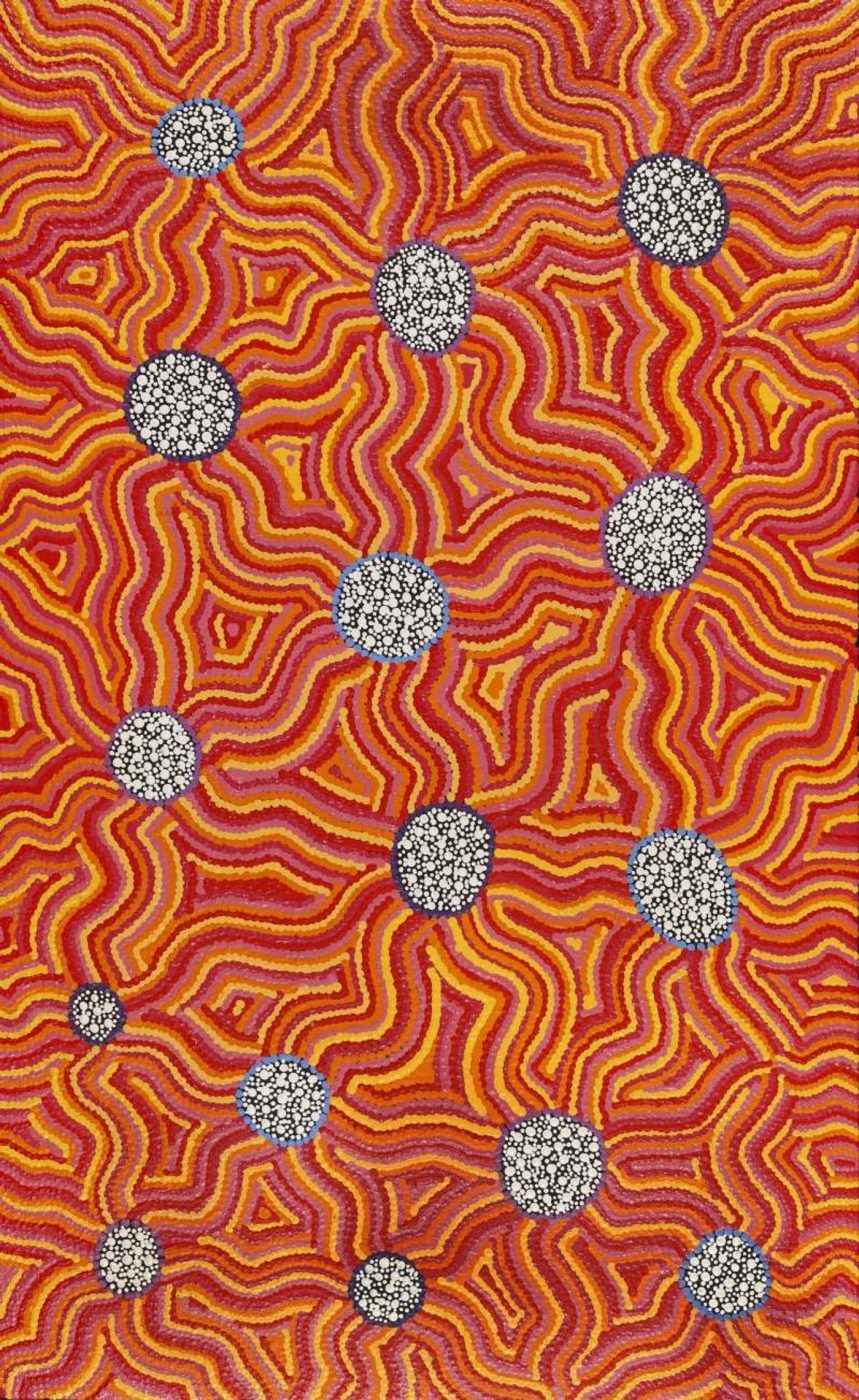 Watiya-warnu Jukurrpa (Seed Dreaming) by Angela Nangala Robertson