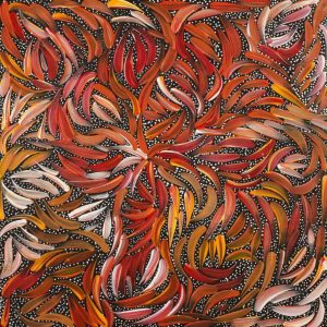 Purrpalanji (Skinny Bush Banana) Jukurrpa by Nola Napangardi Fisher