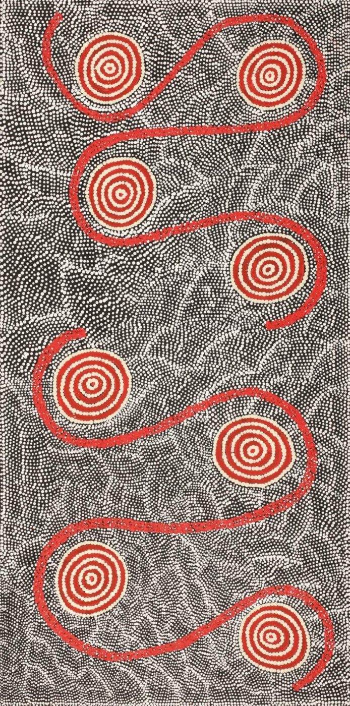 Ngapa Jukurrpa (Water Dreaming) - Pirlinyarnu by Ursula Nampijinpa Collins