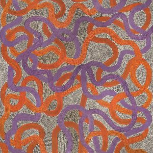 Warlukurlangu Jukurrpa (Fire country Dreaming) by Vanetta Nampijinpa Hudson