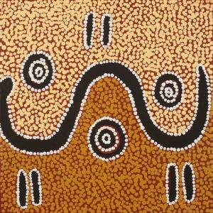 Warna Jukurrpa (Snake Dreaming) by Isaac Jupurrurla White