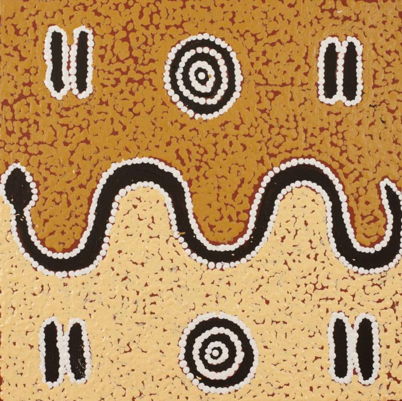 Warna Jukurrpa (Snake Dreaming) by Isaac Jupurrurla White