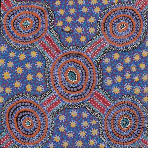 Lukarrara Jukurrpa (Desert Fringe-rush Seed Dreaming) by Jennifer Napaljarri Lewis