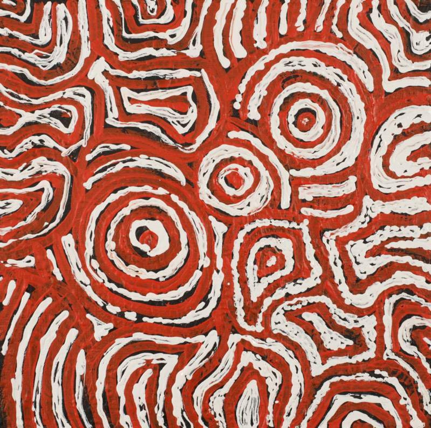 Ngapa Jukurrpa (Water Dreaming) - Mikanji by Juliette Nampijinpa Brown