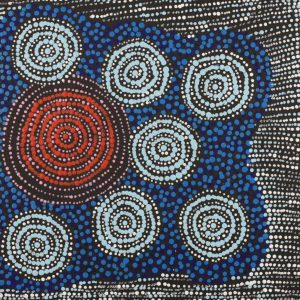 Napaljarri-warnu Jukurrpa (Seven Sisters Dreaming) by Valma Nakamarra White