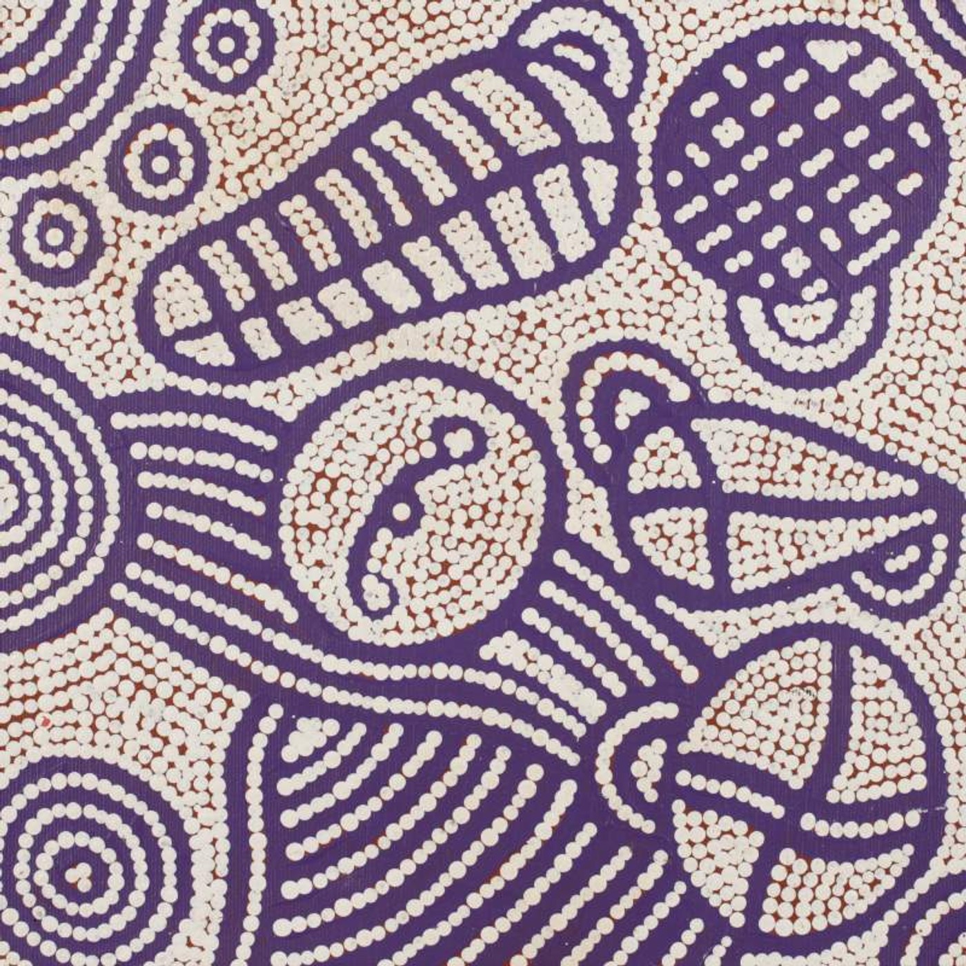 Lukarrara Jukurrpa (Desert Fringe-rush Seed Dreaming) by Gisella Napaljarri Dickson
