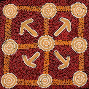 Yankirri Jukurrpa (Emu Dreaming) - Ngarlikirlangu by Michael Japaljarri Wayne
